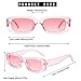 Fsmiling Women Sunglasses Bulk Rectangle Sunglasses Party Favors Glasses Shades 90s Eyewear -10Pack,Pink