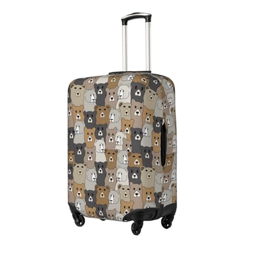 Cartoon Bear Luggage Cover Protector Anti-Scratch Washable Fits 18-32 Inch Luggage-Large2