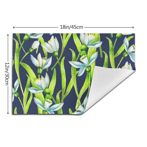 Set de table PVC résistant à la chaleur fleurs Perce-Neige - 4
