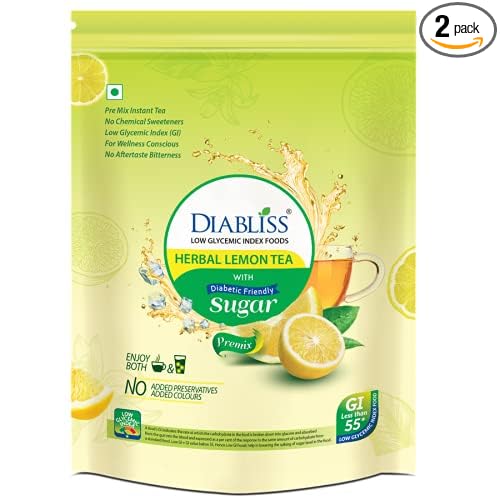 Herbal Diabetic Friendly Lemon Tea 500g - Low Glycemic Food - Pack of 2 - Combo Pack