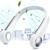 ITHKY Neck Fan, Portable Neck Fan Hands Free Bladeless Mini Fan with 360°Cooling Airflow, USB Rechargeable Personal Neck Fan Quiet Wearable Fan with 3 Wind Speed for Sports Outdoor Indoor Image