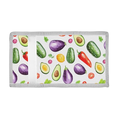 ALAZA Kids Wallets for Boys Girls Toddler Trifold Wallet Children Small Avocado Tomato Eggplant with Zipper Coin Pocket2