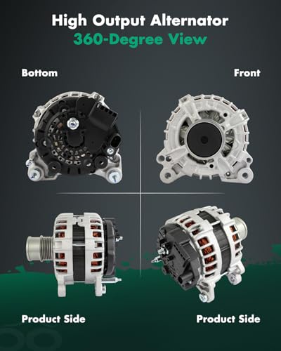 Image of SCITOO Alternator Fits for Volkswagen for Jetta 1.4L 2016 2017 2018 12V 140Amp High-output CW 6-Groove Pulley 20994 42248 10344 849167 220994 04E903025J 04E-903-025JX F000BL0861 F000BL0862