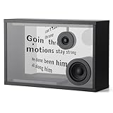 Arktronic Transparent Bluetooth Speaker, Dynamic Hovering Lyrics, Compatible with Spotify, Apple Music, Multiple Sound Effects, White Noise and Clock Options, Suit for House Warming Gifts, Party, Home