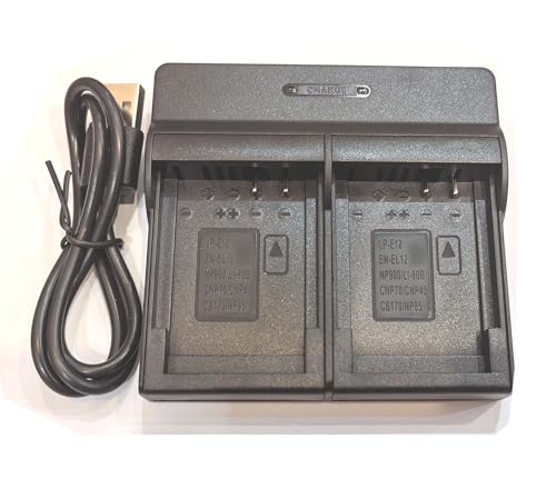 Cargador EN-EL12 de viaje USB ideal para Nikon Coolpix AW130 y S9500 en ruta