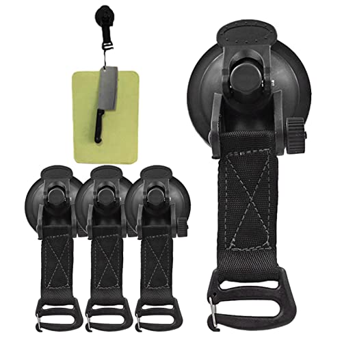 Ganchos de ventosa,Ventosas de camping Ventosas | Gancho de anclaje 4 piezas sostiene 22 libras gancho para sala cocina vidrio plano liso Homraa