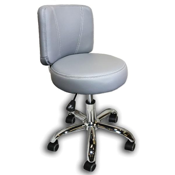 VTD Nail Manicure Bar Stool Stylish 2024 HIGH Chair Adjustable Height 18.5'' to 24.5'' Beauty Makeup Tattoo Lashes Art Desk Black/Cappuccino/Sand/Grey/Dark Brown (Light Grey)