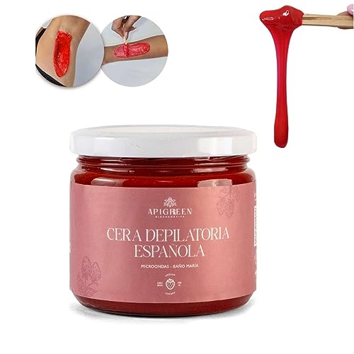 Afeitado Y Depilación, Personal Care Appliances Cera Española para depilar Apigreen 250GRS - Aroma Fresa |Piel Sensible | Bikini, Rostro, Piernas, Barba | Depila sin dolor | Eficaz en todo tipo de vello