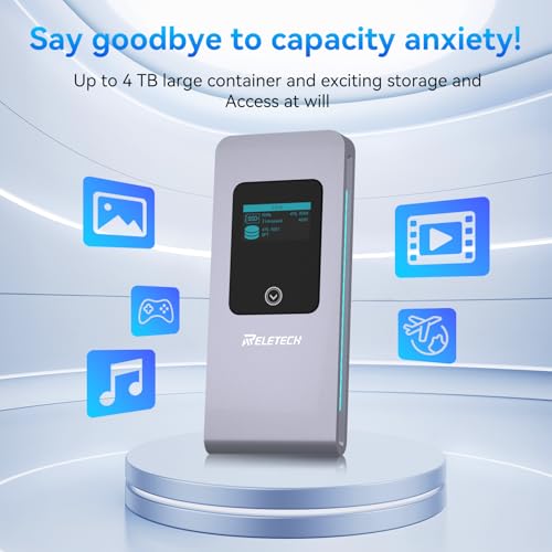 Reletech M.2 SSD Portable USB3.1 Type-C 10Gps Hard Drive case, Supports NVMe/SATA Two protocols, Suitable for MacBook Enclosure Gen 2 (10 Gbps) to NVMe PCI-E M.2 SSD Case (Silver) - Image 3