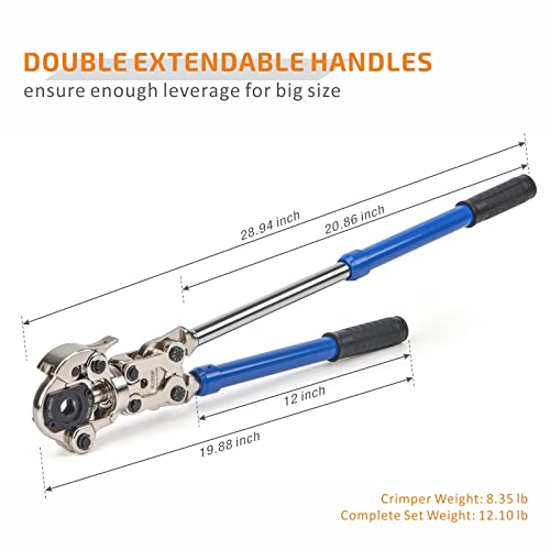 Iws-1632Af Copper Tube Fittings Crimping Tool With 1/2,3/4 And 1-Inch Jaw For Propress Copper Fitting-Manufactured By Iwiss #TOP4