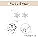 EleQueen 925 Sterling Silver Cubic Zirconia Winter Snowflake Stud Earrings Clear