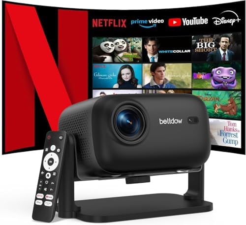 Bettdow Projetor 4k [Netflix-Licensed], Projetores Portatil 14000...