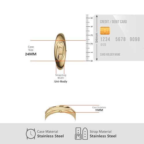 Image of Diesel Wonder-D Gold Quartz Stainless Steel Watch DZ5608