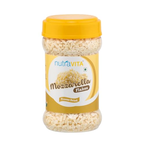 Image of Nutra Vita Freeze Dried fine Mozzarella Cheese Flakes | 400 Grams |