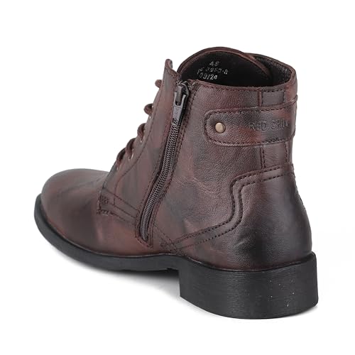 Image of Red Chief mens Rc3953 003 Red Chief Genuine Leather Boot Shoes for Men | RC3953 | Brown