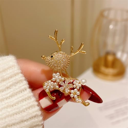 Image of Enamel Brooch Pin For Women Men, Vintage American Flag Crystal Lapel Pin, Christmas Brooch Suit Dress Clips Accessory Gift