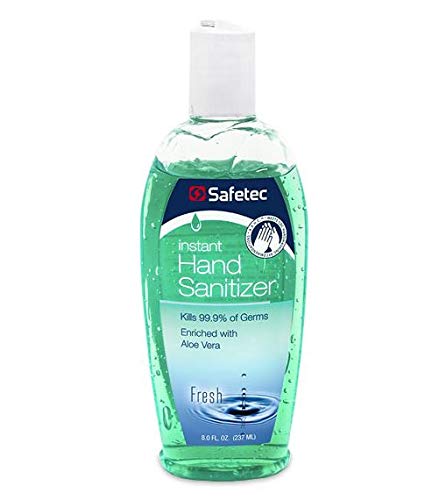 Safetec Hand Sanitizer Fresh Scent, 8 oz. squeeze bottle (24 bottles/case)