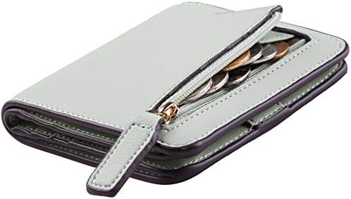 NapaWalli Womens RFID Blocking Small Compact Bifold Luxury Genuine Leather Pocket Wallet Ladies Mini Purse with ID Window