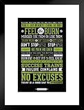 Pyramid America Workout Posters for Home Gym Feel The Burn Motivational Exercise Inspirational Quote