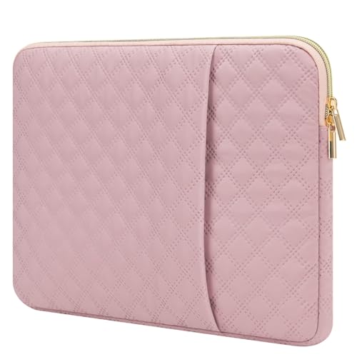 Songbala Laptop Sleeve 13 Inch Cover Protective Case Compatible with 13” MacBook Air Pro M4 M3 M2 M1 12.5-13.3” Surface Pro Chromebook Notebook, Waterproof Padded Case with Pocket, Pink
