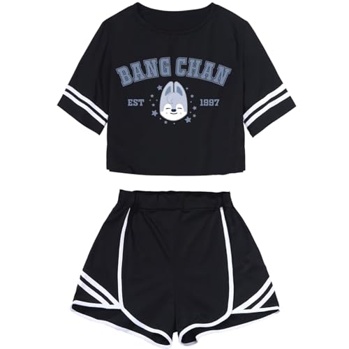 Image of CHAIRAY SKZ Merch Sets Skzoo Felix Hyunjin Bangchan Lee Know Support Album Shirt + Shorts Changbin Han I.N Tee Top Suit
