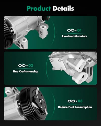 Image of SCITOO AC Compressor Rapid Cooling for Nissan XTRAIL 2.5L for Nissan X-Trail 2.5L 2007-2014 AP175A9160CB81 92600JG300 92600JG30A DCS171EC Air Conditioning Compressor Fast Cooling