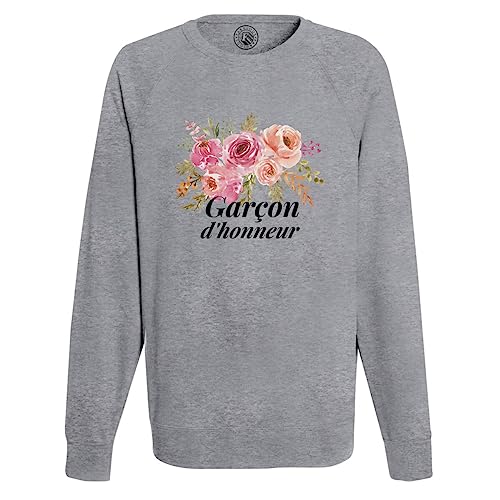 Sweatshirt Homme Garçon d'honneur mariage bouquet aquarelle imprimé