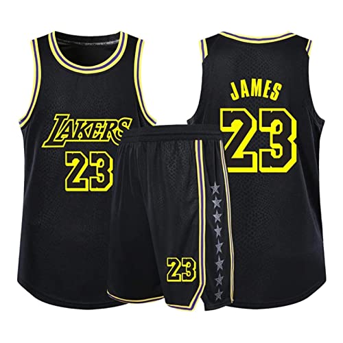 ZEIA3 Lakers 23# James Sportswear, Chaleco Deportivo + Pantalones Cortos, Camiseta sin Mangas para Hombre, Manga Corta para niños, Sudadera para Mujer (Cuello Redondo)(4X,B) Cover