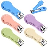 Qianyu 5 Pcs Baby Nail Clippers Fold Up Baby Nail Clippers Stainless Steel Finger Trimmer Cutter Small Jaw Precise Safe NailTrimmer Fingernail Clipper for Newborn Infant Nursery Baby's Fingers Toes