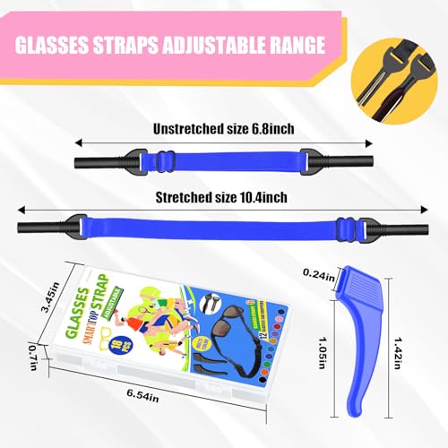 SMARTTOP Kids Sunglasses Strap with Storage Box No Tail Eyeglass Holder Around Neck Adjustable Eye Glass Retainer