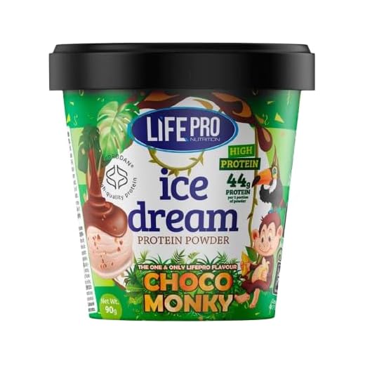 Life Pro Fit Food Ice Dream 90G | Helado Proteico de sabores | Disfruta de lo mejor del verano Cuidando de tu cuerpo y aportando proteínas a tu dieta | Hasta 50g de proteína por servicio (CHOCO MONKY)
