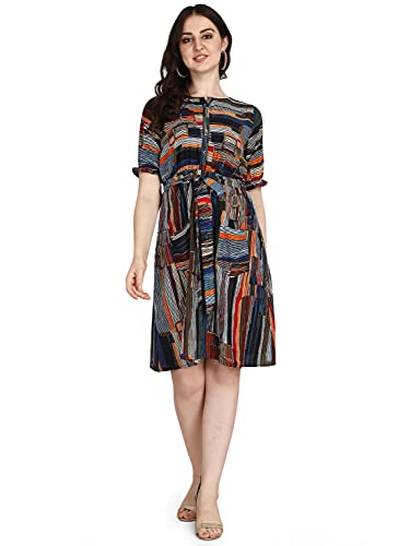 Image of GRECIILOOKS Women's A-Line Rayon Mini Dress