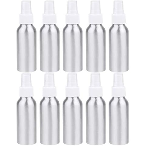 Milisten 10Pcs Aluminium Spray Bottle All Purpose Empty Spraying Bottles Mist Water Bottle for Cleaning Solutions Perfume Lotion 100ML Cover