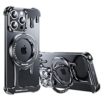 ⭐︎フレームレス iPhone15Pro用ケース Magsafeキックスタンド付 Amazon.co.jp: iPhone 15 Pro Max用メタルフレームレスケース、MagSafe