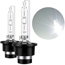 D2S HID Xenon Bulbs Factory Headlight Replacement Lamps 35W 6000K Diamond White Super Bright High Low Beam Xenon Replacement Bulb 85122 66040 66240CBI Replacement,IP68 Waterproof Design2pcs