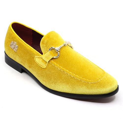 Image of Men's Velvet Designer Classic Dress Tuxedo Smoking Slipper Loafers Slip On Shoes SM-56