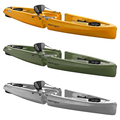 Point65 Mojito Solo modulares SOT Kajak Freizeitkajak Angelkajak Einerkajak Kajak, Farbe:Gelb