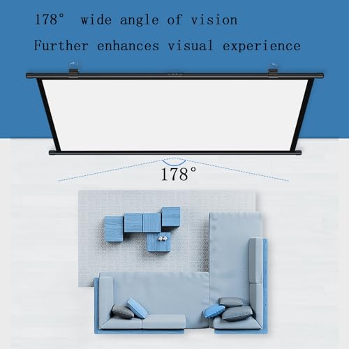 Pantalla para proyector 72 pulgadas 4:3 enrollable miniatura 5