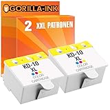 inklusive Chip für voll funktionsfähige Tintenfüllstandsanzeige - 100% passgenau und kompatibel mit Kodak 10