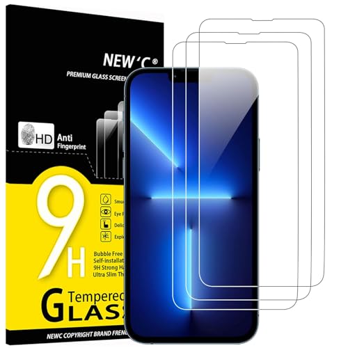 NEWC 3 Stück für iPhone 13 Pro Max iPhone 14 Plus für Panzerglas (6 7 Zoll) Frei von Kratzern 9H Härte HD Displayschutzfolie 0.33mm Ultra-klar Ultrabeständig