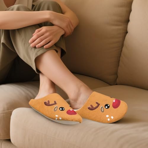 House Slippers for Women Winter Fuzzy House Flat Bedroom Slipper Outdoor Indoor Warm Plush Home Shoes4
