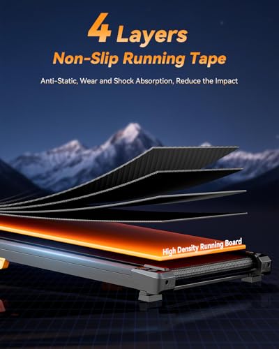 Image of Walking Pad Treadmill, WALKWAKE 8% Incline Walking Pads, Compact Under Desk Treadmill for Home, 330lb Capacity 2.5HP Running Machine for Walking Jogging with LED Display, Black