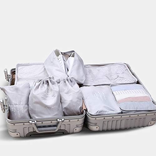 Split Underwear Storage Bag Set of 8pcs Luggage Organiser Waterproof Clothes Storage Bags Cubes Travel Organizers Luggage Compression Pouches Travel Sorting Bag Set (Color : Blue Size : Free Size) (G image 5