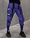 Fabric of the Universe Techwear Fashion Cargo Jogger Pants (Purple CG-Type 11R, Small)