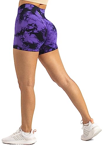 Image of GILLYA Workout Shorts for Women 3.6 Inch Scrunch Butt Lifting High Waist Seamless Biker Shorts for Running Gym Yoga