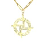 VASSAGO Collar con colgante de cruz celta irlandesa de Santa Brígida, colgante de protección cristiana, amuleto religioso, regalo para mujeres y hombres, Adjustable, Acero inoxidable, No es una piedra