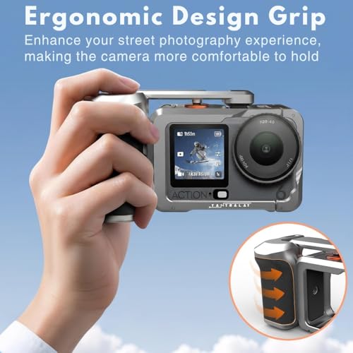 Image of Yantralay Expansion Mount Grip Kit for D JI OS MO Action 6 | Cage with Handle Shutter Button, Cold Shoe & 1 /4 Thread for Stable Video Shooting | OS MO Action 6 Accessories