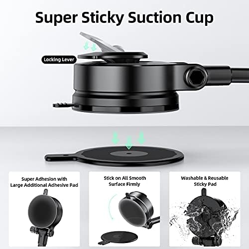 Car Phone Holder Mount, ACEFAST 11.8'' Long Arm Strong Suction Cup Dashboard Windshield Cell Phone Holder Car Air Vent Phone Mount for 4.5-7.3 Phones, iPhone, Samsung, BLU, Moto, OnePlus, Google, LG