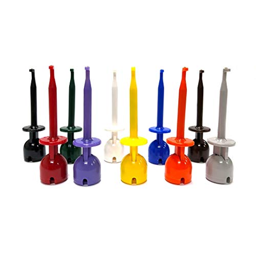 E-Z-HOOK Original Mini-Hook Test Connector - Set of 10: Assorted Colors (X100W-S)