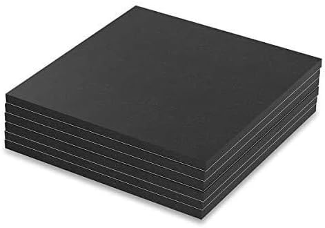 Melife Neoprene Rubber Mats, 6” x 6” Adhesive Foam Padding Weather Stripping Non-Slip Furniture Pads Black Rubber Insulation Anti-Vibration Pads. (6 Pack)